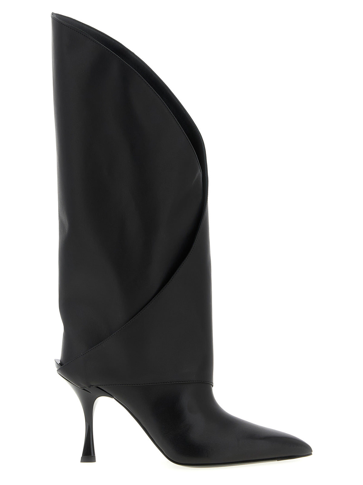 Cuissardes Balmain en cuir de veau noir