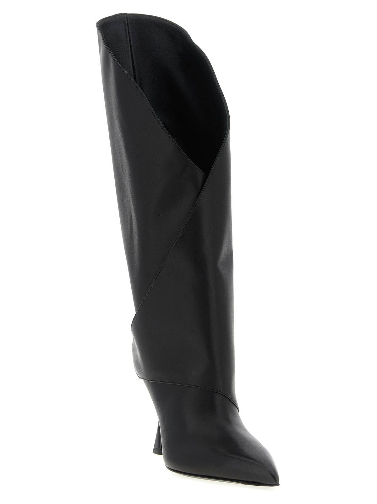 Cuissardes Balmain en cuir de veau noir