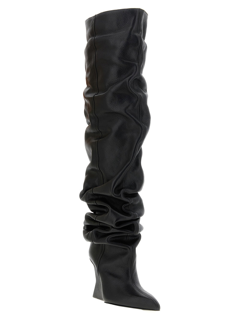 Balmain Black Calfskin Over The Knee