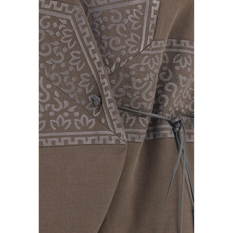 Giorgio Armani Brown Silk Sleeveless Jacket