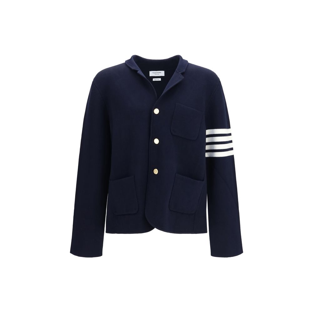 Veste longue Thom Browne Blue Wool Oves Aries