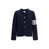 Veste longue Thom Browne Blue Wool Oves Aries