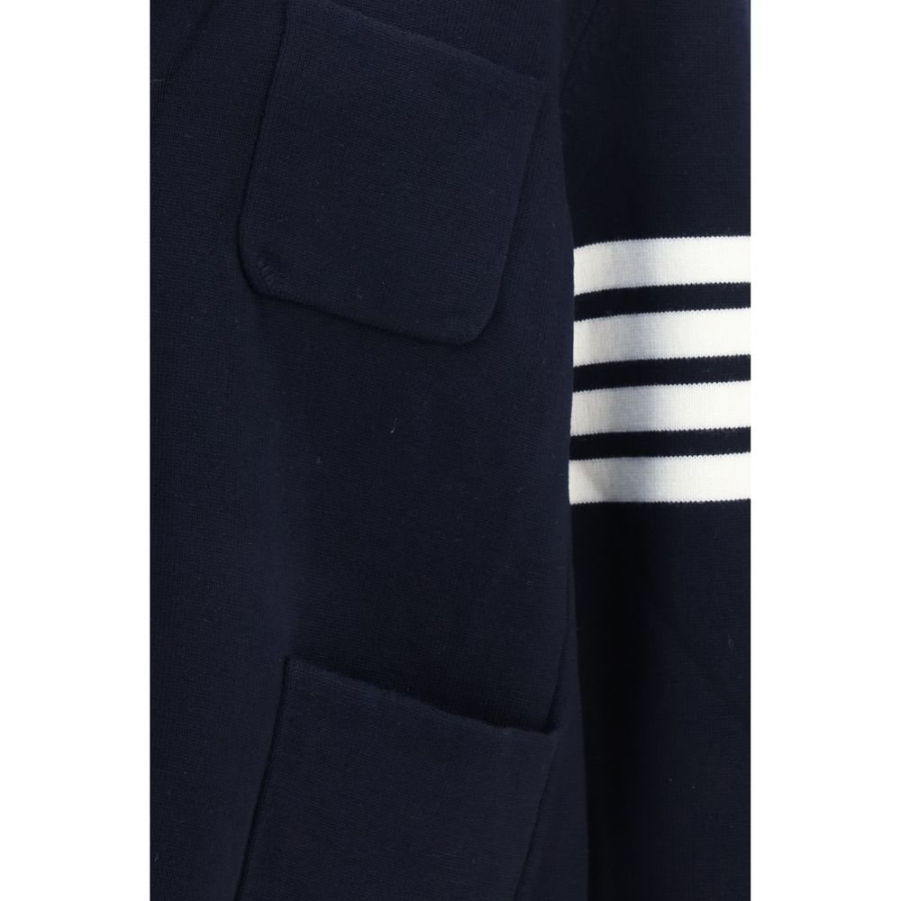 Veste longue Thom Browne Blue Wool Oves Aries