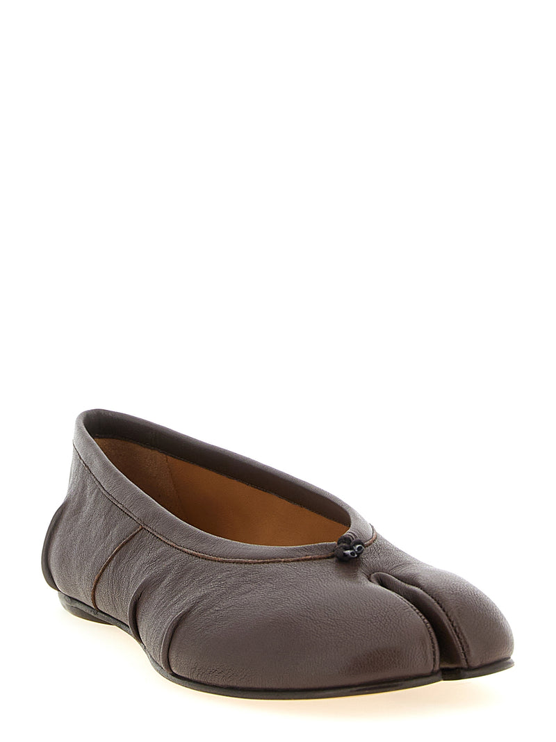 Maison Margiela Brown Lamb Leather Ballet Flats