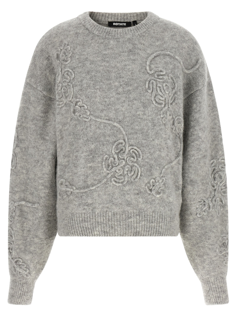 ROTATE BIRGER CHRISTENSEN Gray Wool Cardigan