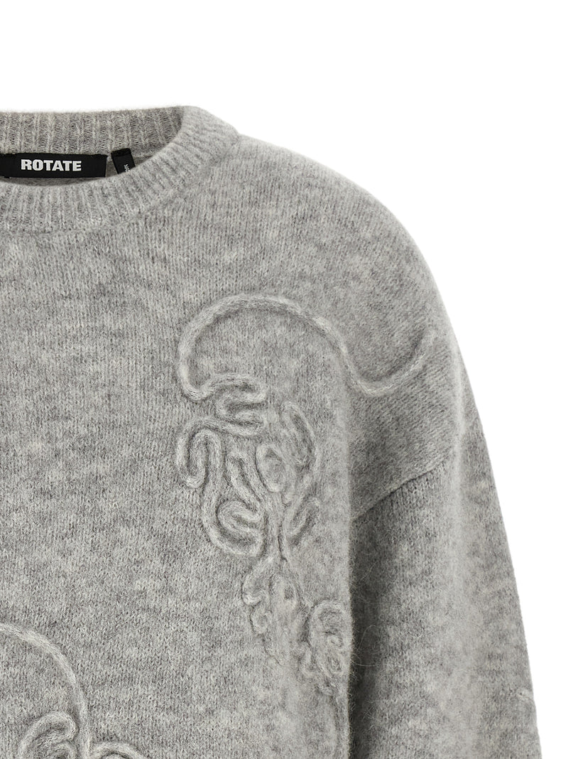 ROTATE BIRGER CHRISTENSEN Gray Wool Cardigan
