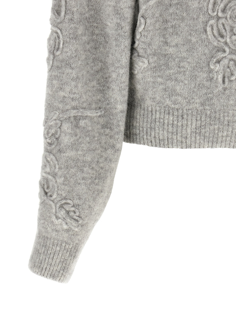 ROTATE BIRGER CHRISTENSEN Gray Wool Cardigan