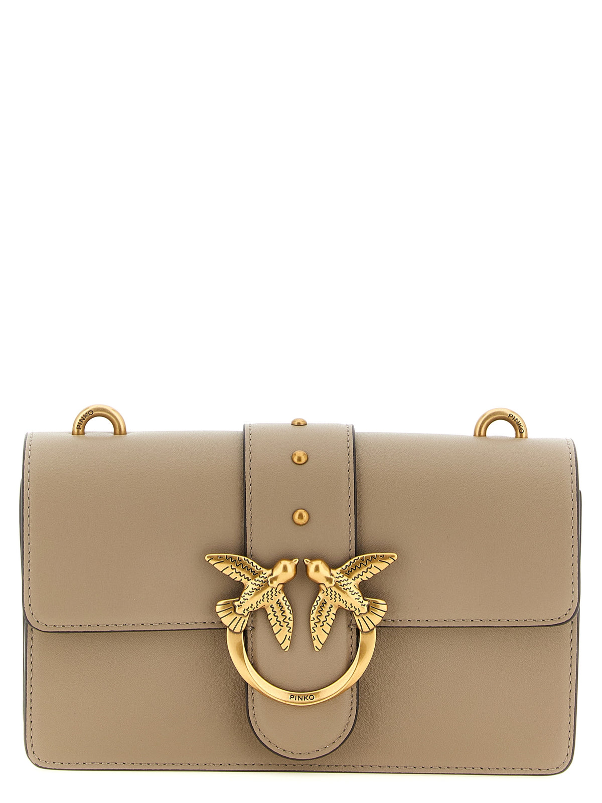 Sac bandoulière en veau gris PINKO
