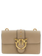 PINKO Gray Calfskin Crossbody Bag