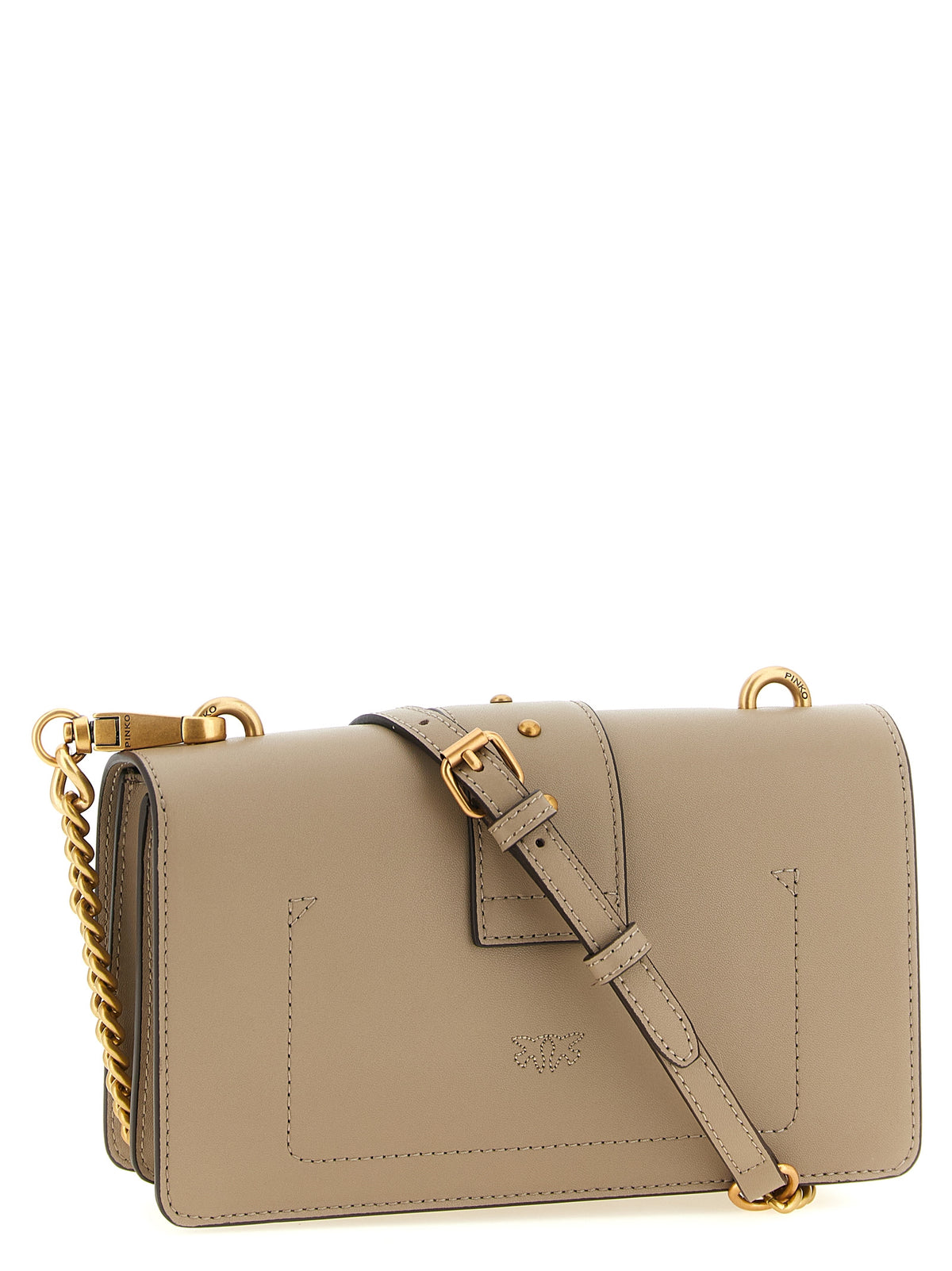 Sac bandoulière en veau gris PINKO