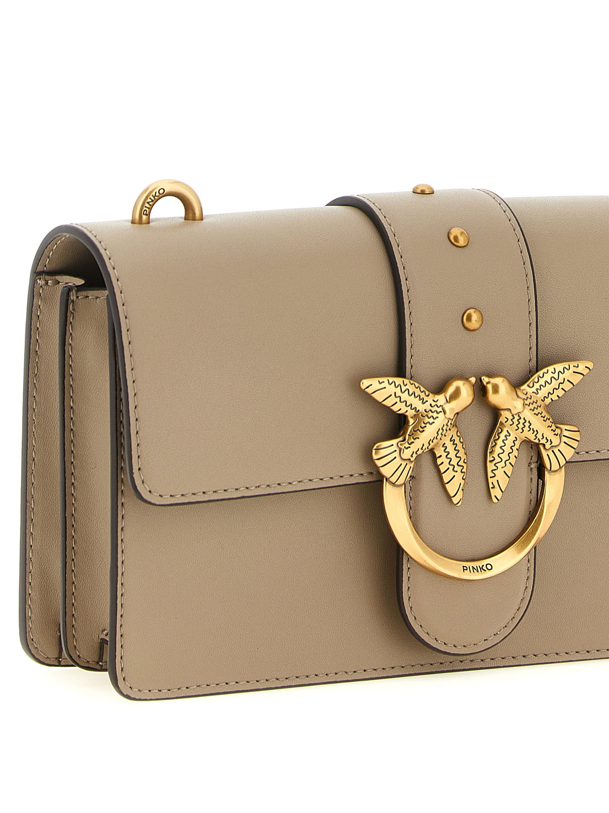 Sac bandoulière en veau gris PINKO