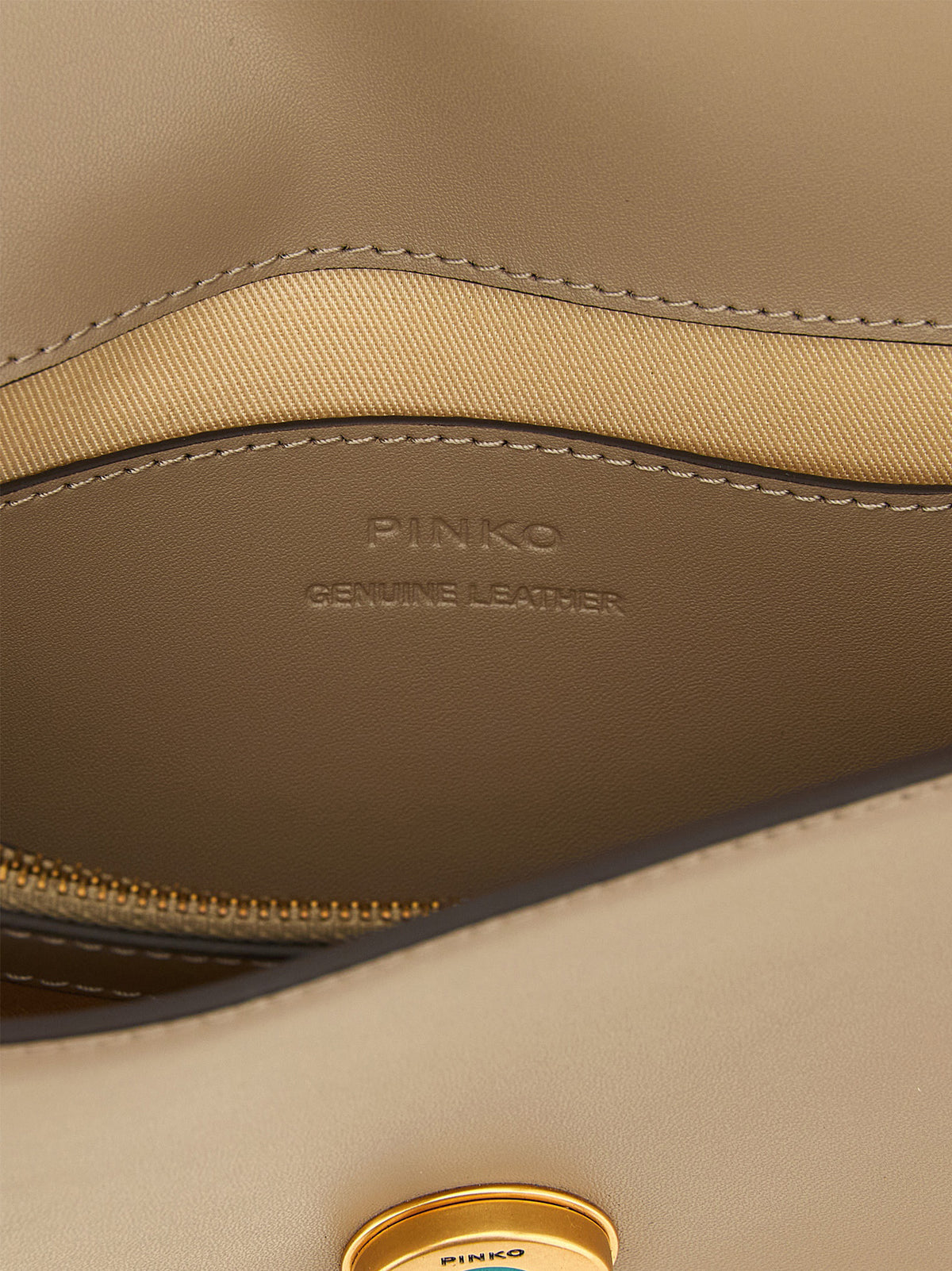 Sac bandoulière en veau gris PINKO