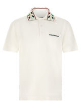 Casablanca White Organic Cotton Polo Shirt