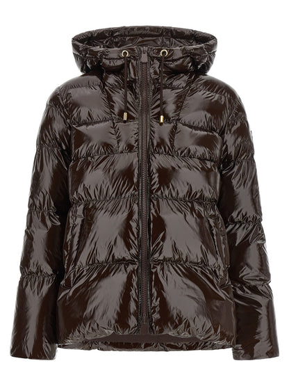 PINKO Brown Polyamide Full-Length Jacket