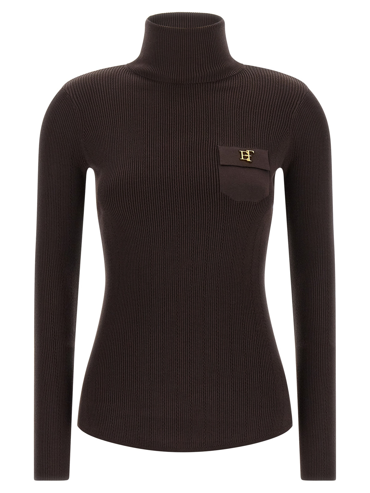 Cardigan en lycra marron Elisabetta Franchi
