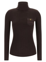 Cardigan en lycra marron Elisabetta Franchi