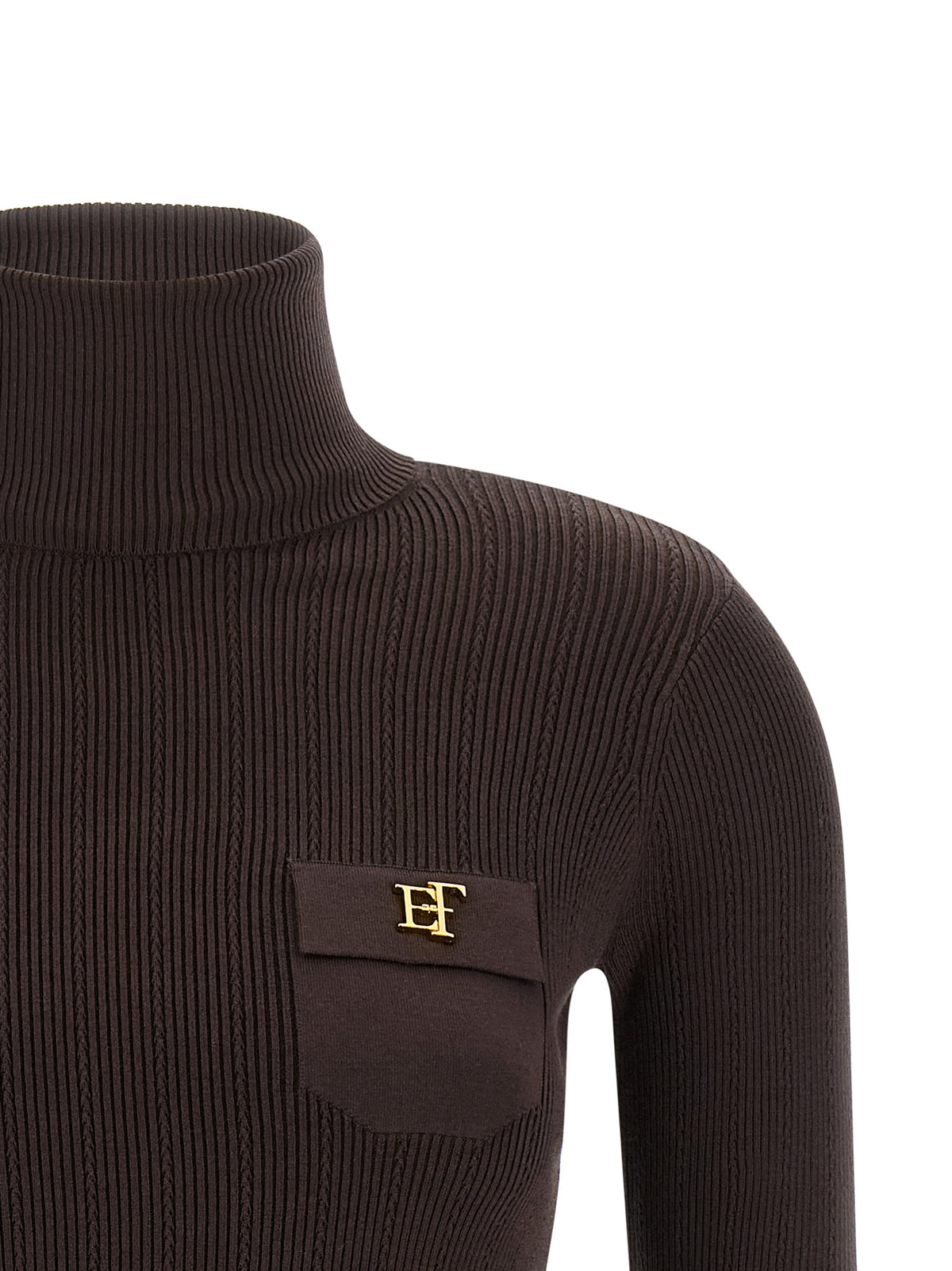 Cardigan en lycra marron Elisabetta Franchi
