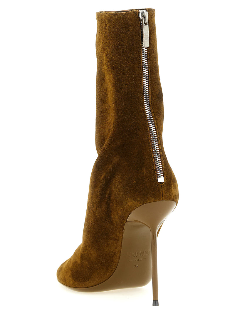 Paris Texas Brown Calfskin Ankle Boots