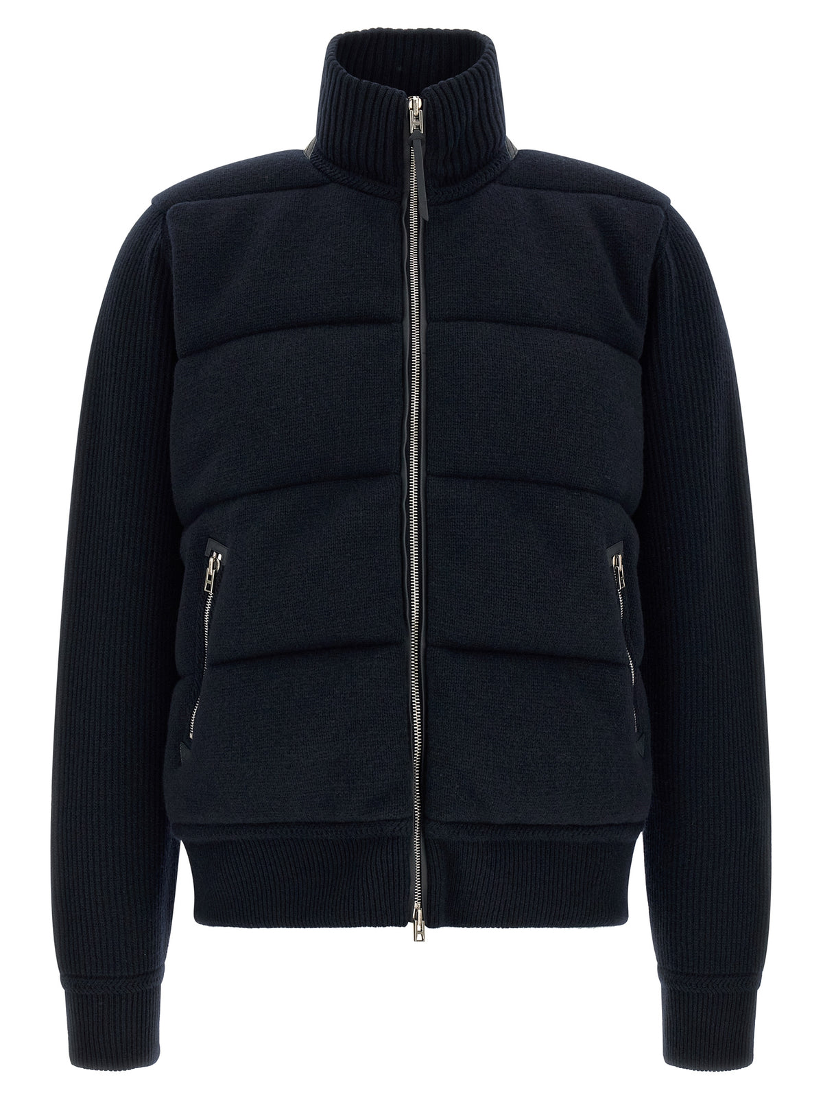 Veste longue Tom Ford en laine vierge bleue