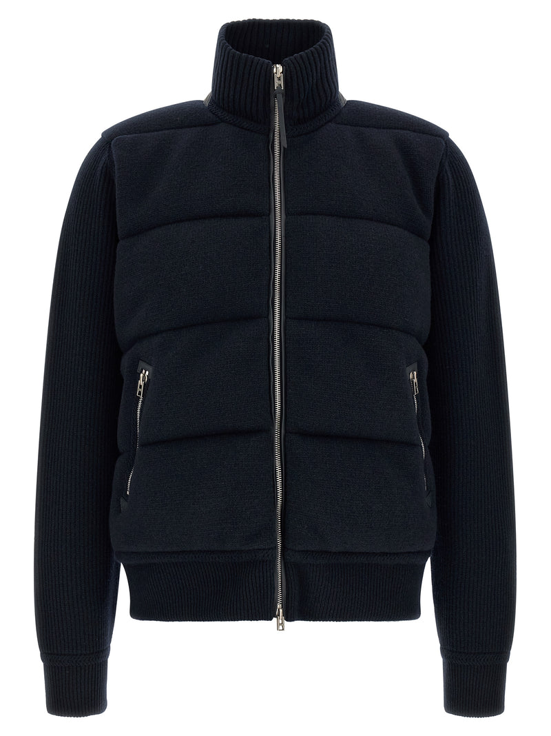 Tom Ford Blue Virgin Wool Full-Length Jacket