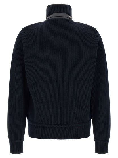 Tom Ford Blue Virgin Wool Full-Length Jacket