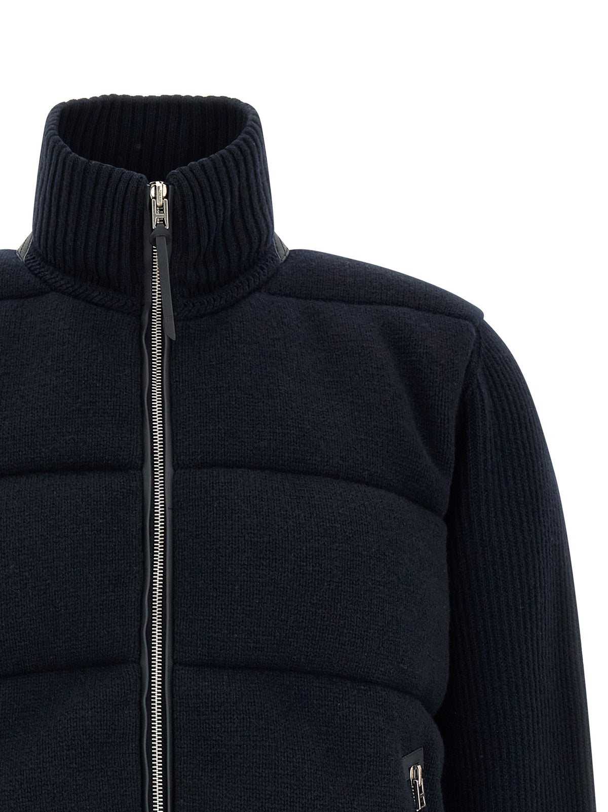 Veste longue Tom Ford en laine vierge bleue