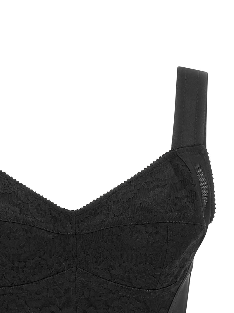 Dolce & Gabbana Black Polyamide Tank Tops