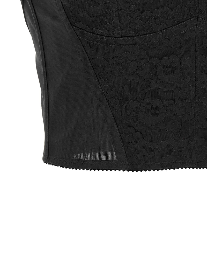 Dolce & Gabbana Black Polyamide Tank Tops