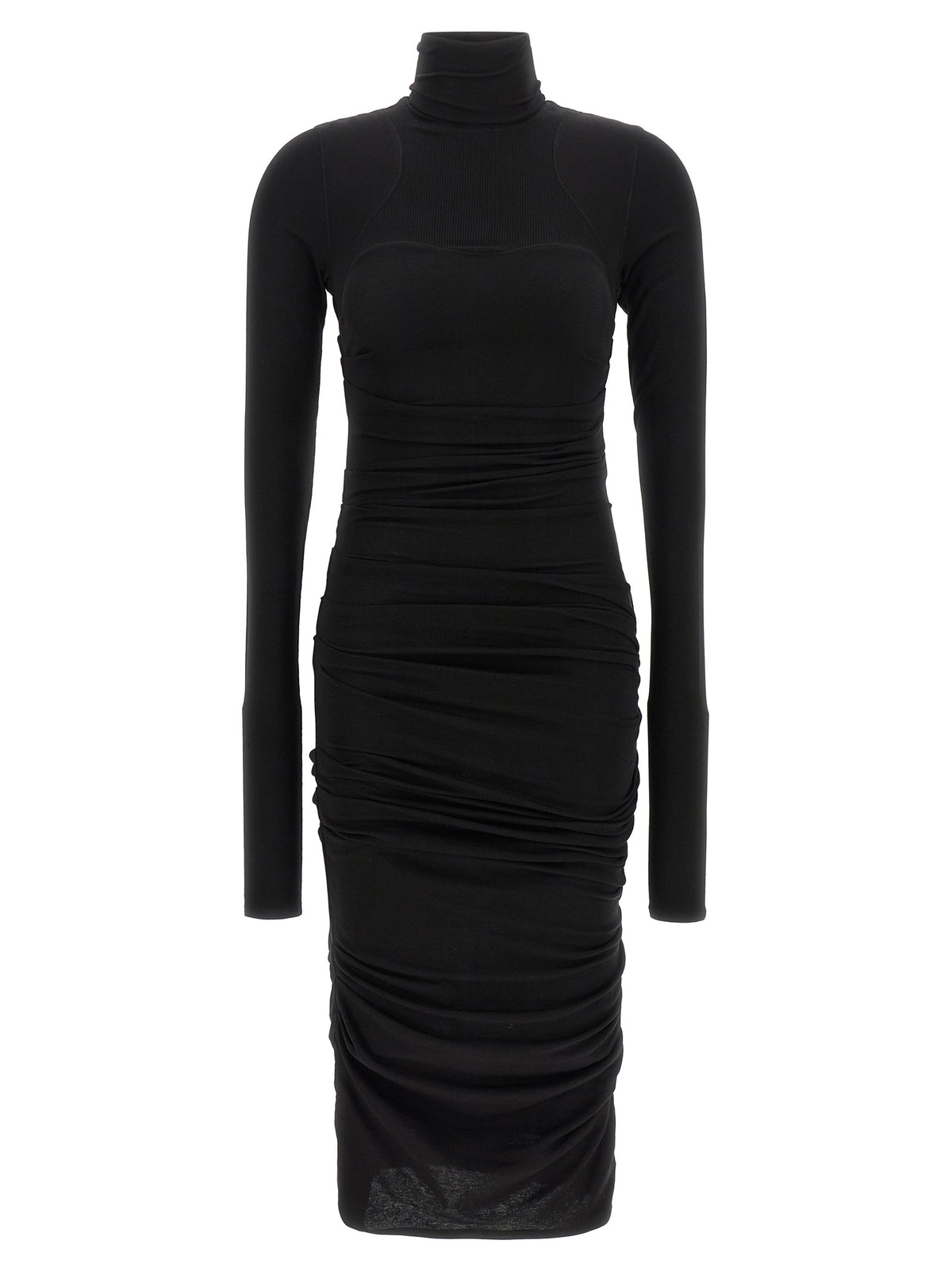Robe midi en lycra noir Elisabetta Franchi