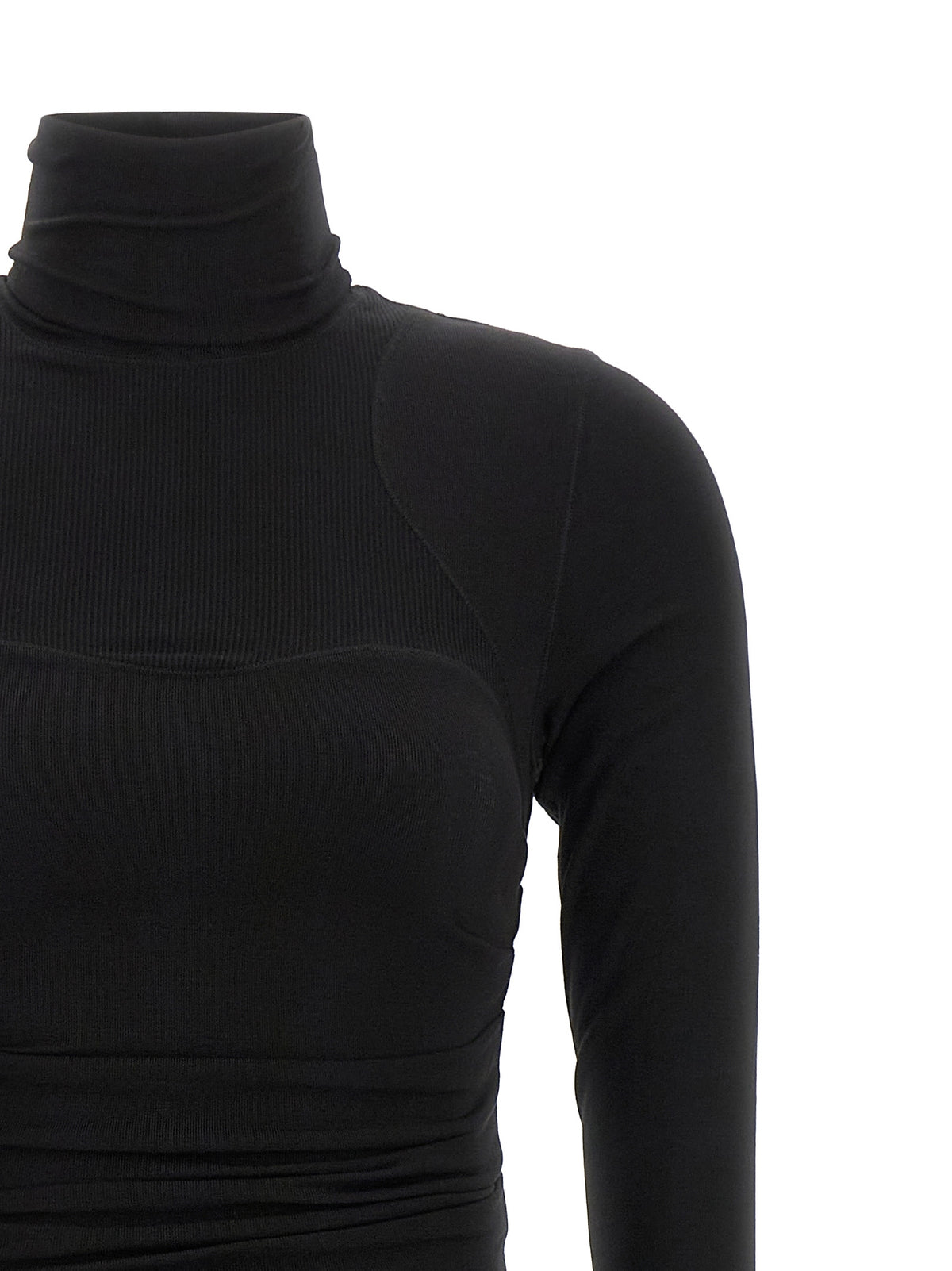 Robe midi en lycra noir Elisabetta Franchi