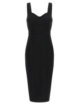 Robe mi-longue noire en polyamide Elisabetta Franchi