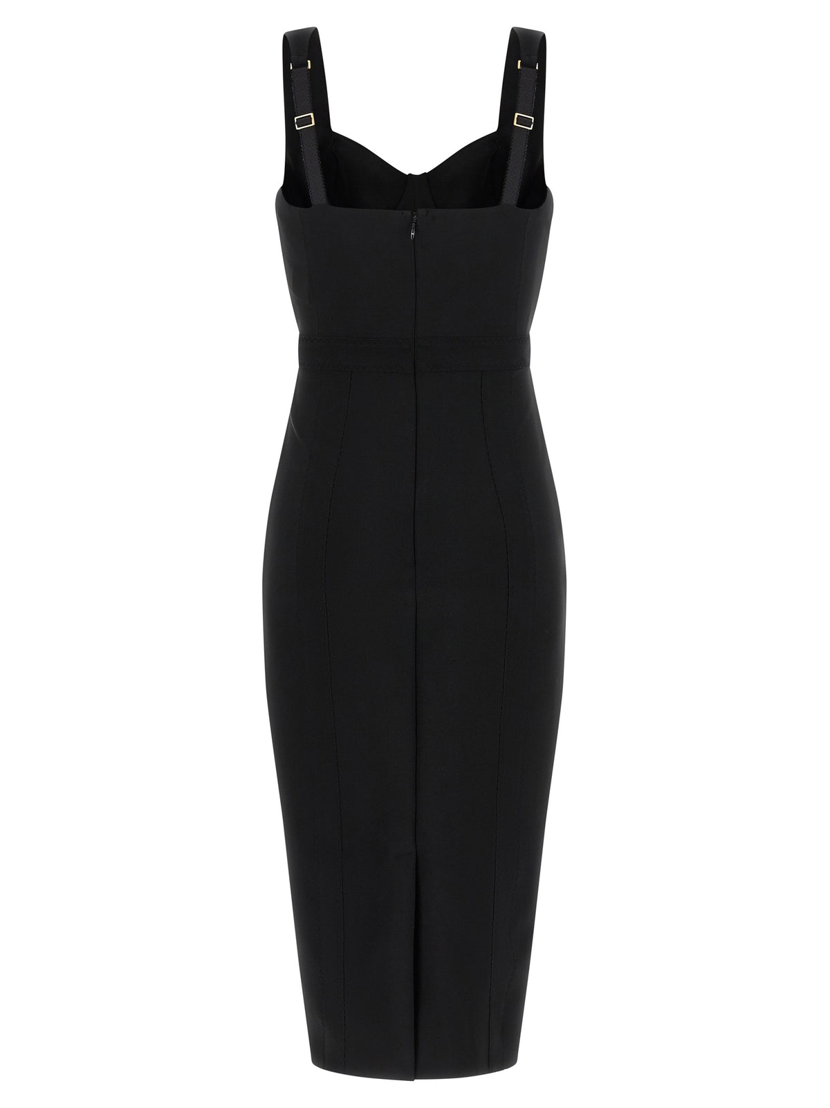 Robe mi-longue noire en polyamide Elisabetta Franchi