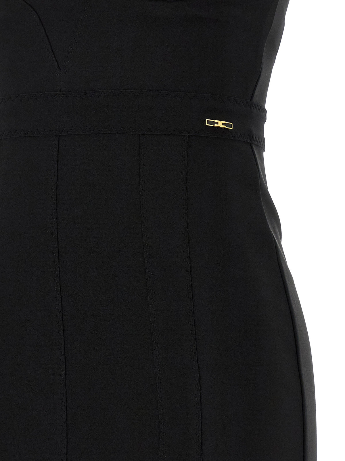 Robe mi-longue noire en polyamide Elisabetta Franchi