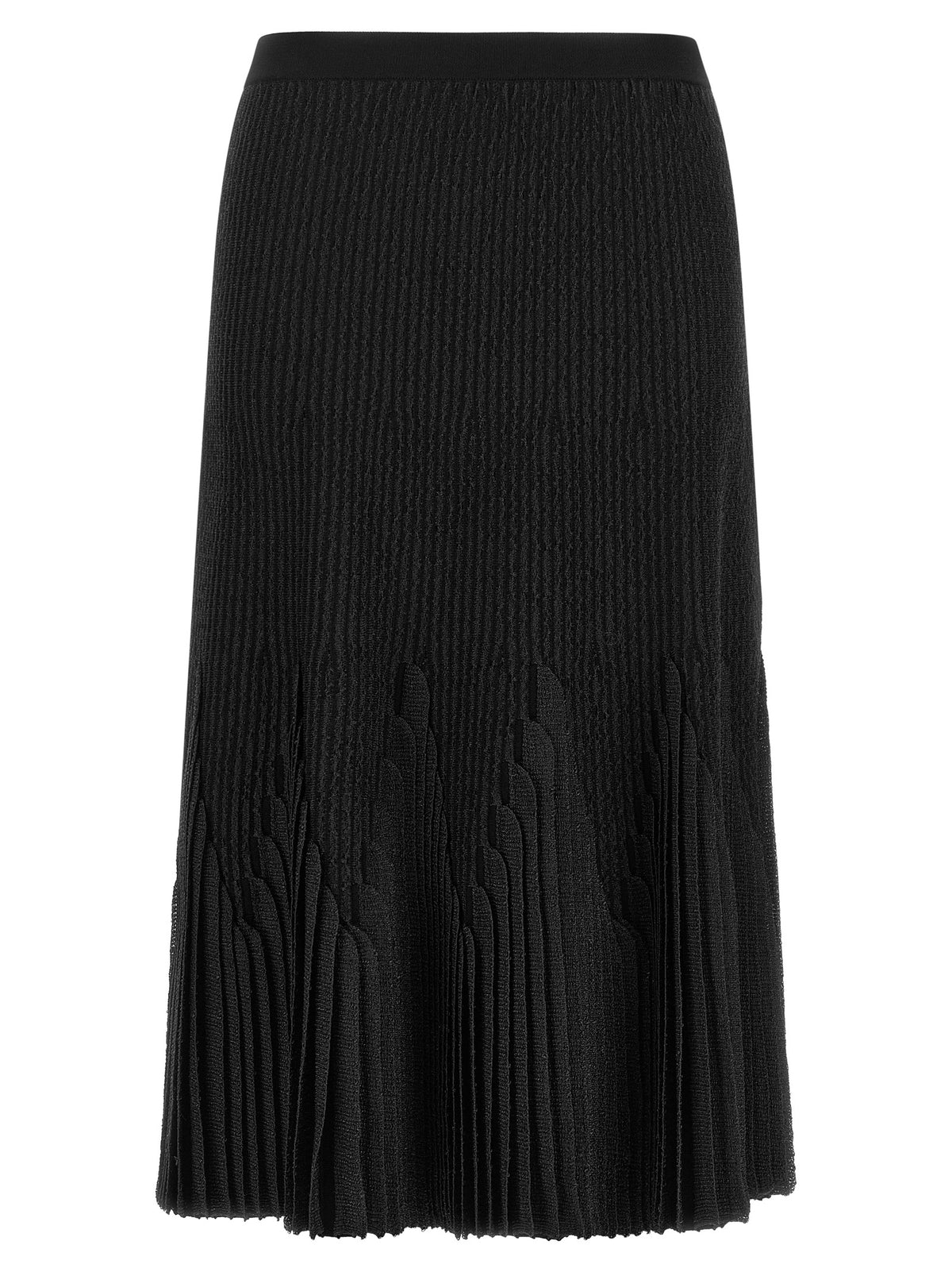 Jupe midi noire en viscose Elisabetta Franchi