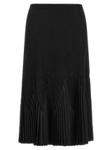 Jupe midi noire en viscose Elisabetta Franchi