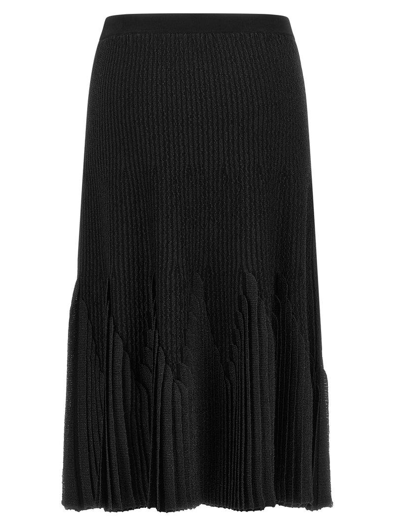Elisabetta Franchi Black Viscose Midi Skirt