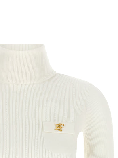 Elisabetta Franchi White Lycra Cardigan