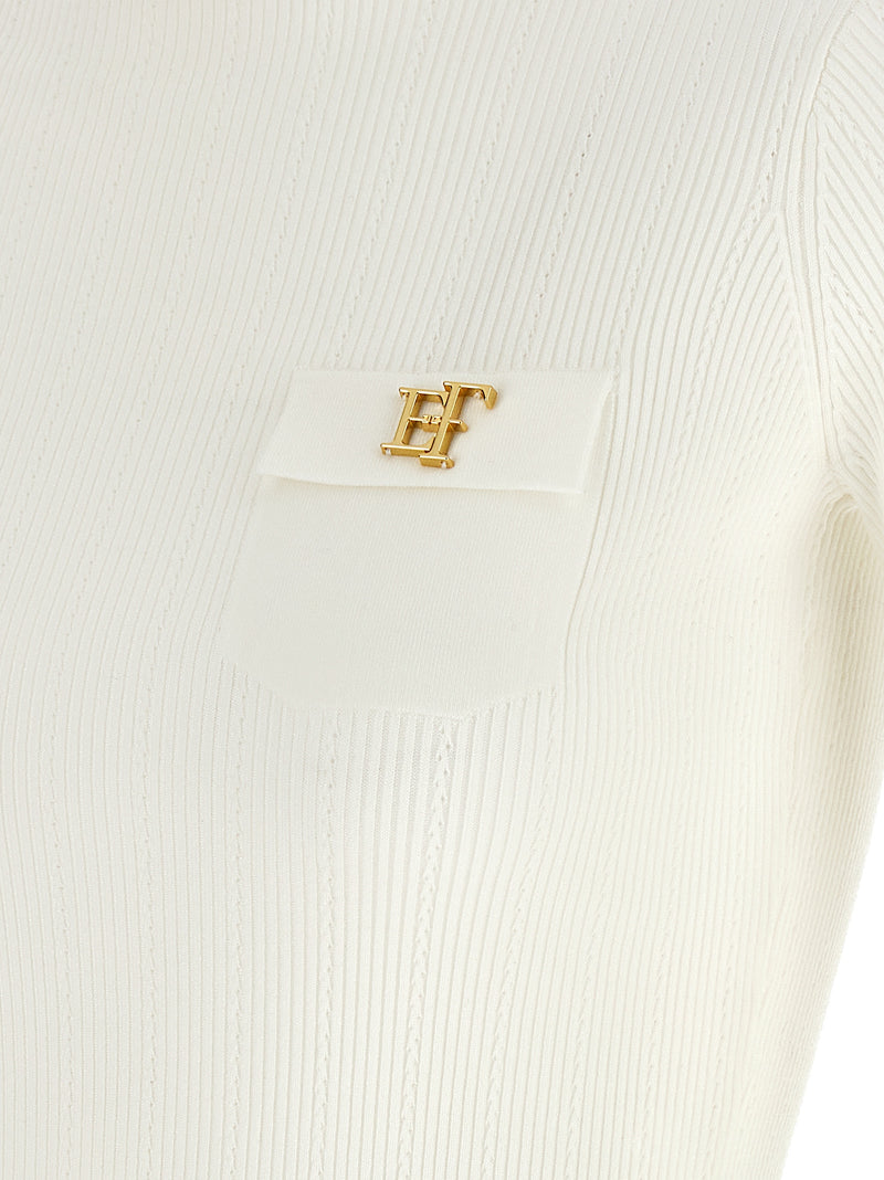 Elisabetta Franchi White Lycra Cardigan