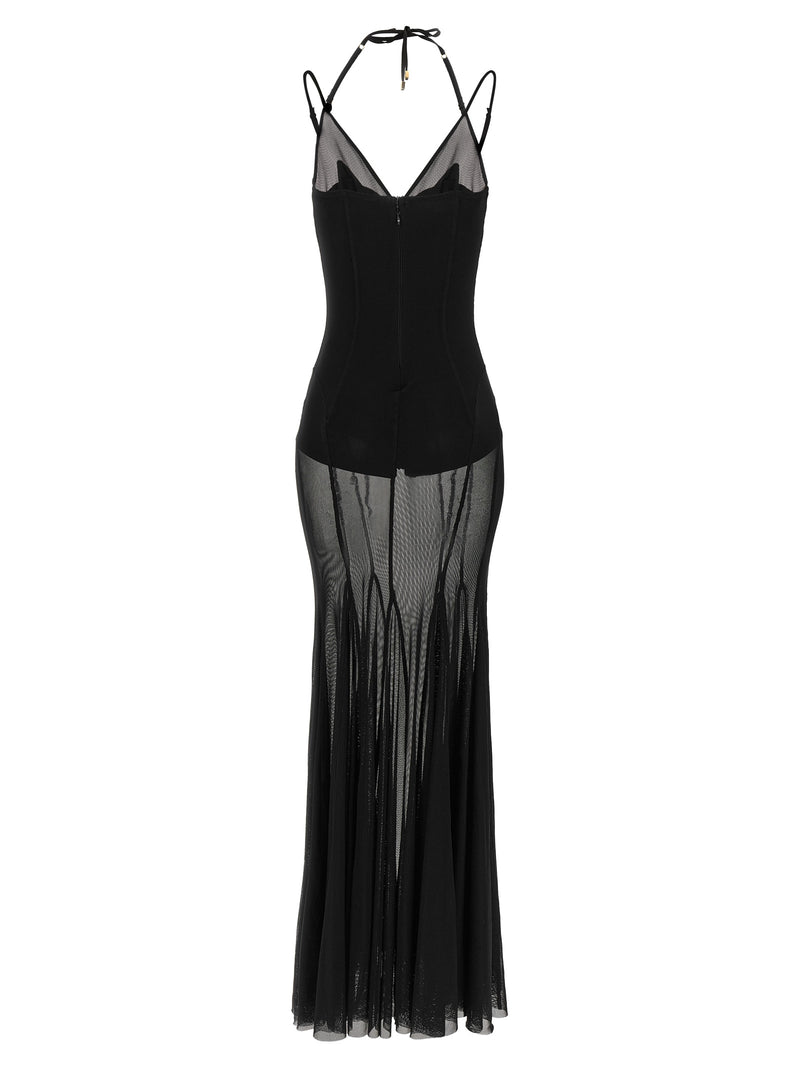 Elisabetta Franchi Black Polyamide Long Dress
