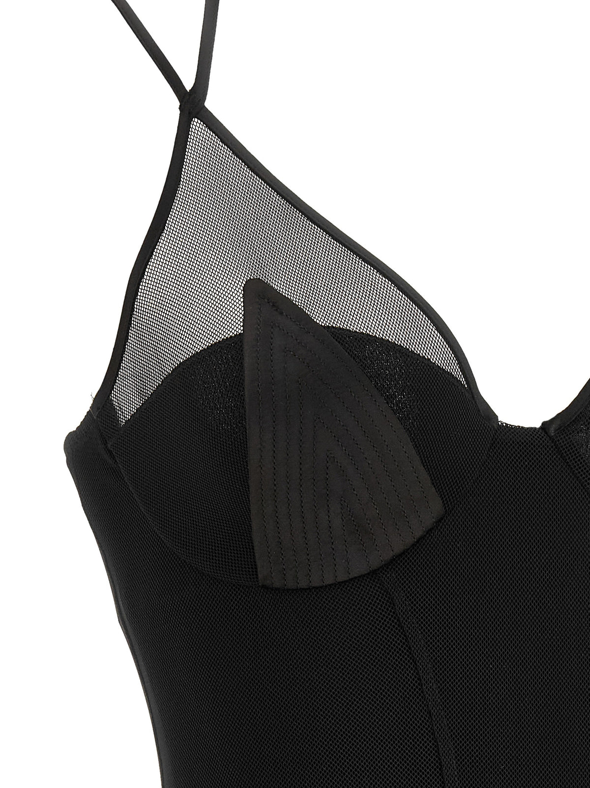 Robe longue Elisabetta Franchi noire en polyamide