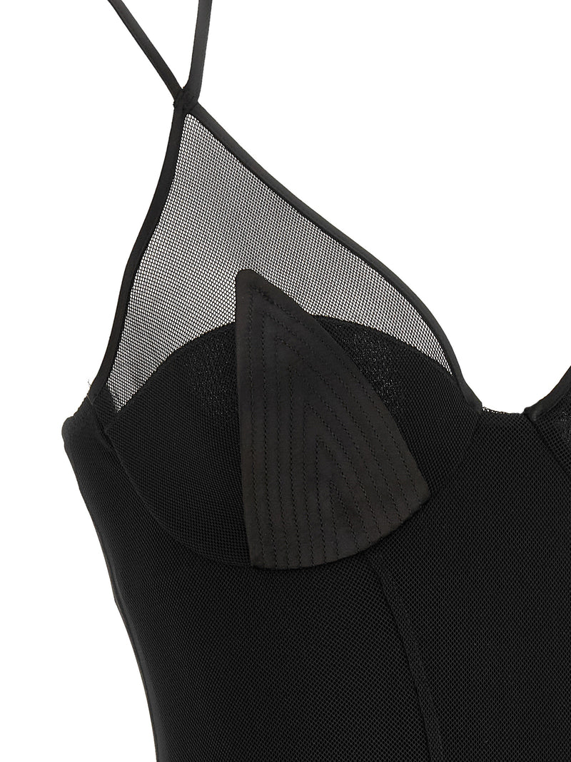 Elisabetta Franchi Black Polyamide Long Dress
