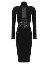 Robe midi Elisabetta Franchi en viscose noire