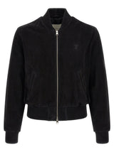 Blouson bomber Ami Paris en chevreau noir