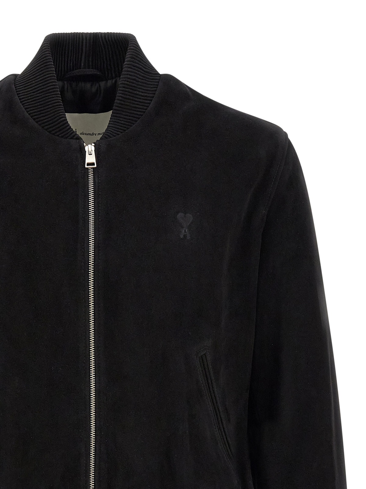 Blouson bomber Ami Paris en chevreau noir