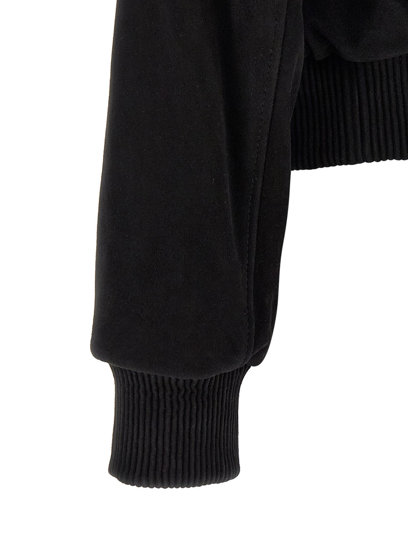 Ami Paris Black Goatskin Bomber