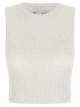 T-shirt sans manches blanc en viscose Elisabetta Franchi