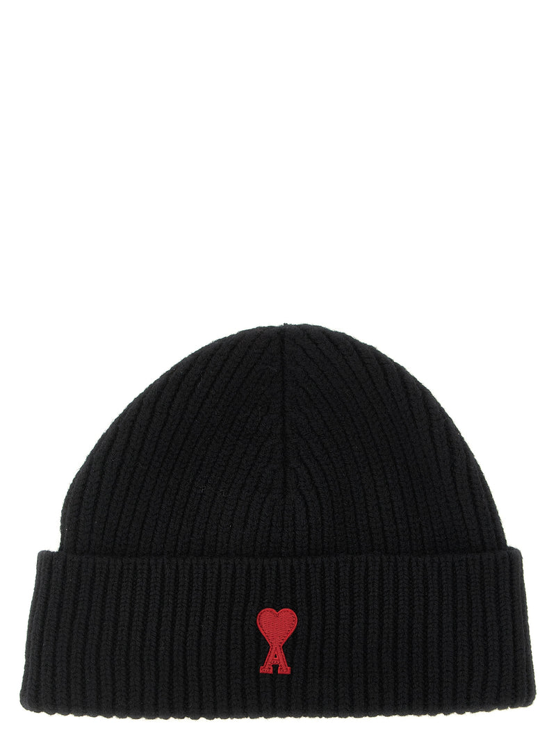 Ami Paris Black Wool Beanie