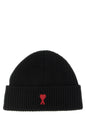 Ami Paris Black Wool Beanie