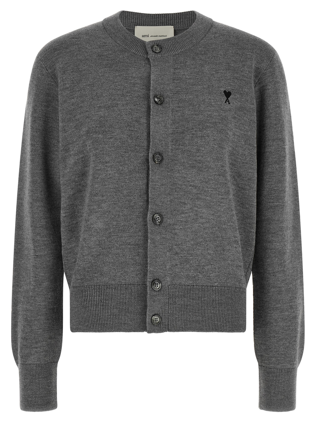 Gilet Ami Paris en laine gris