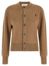 Cardigan en laine beige Ami Paris